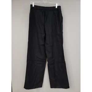 NEW QUINCE BLACK 100% European Linen Trousers STRETCH WAIST RELAXED FIT‎ JDAVN01
